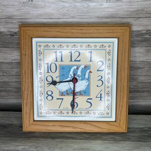 Vintage Elgin Geese Clock Duck 90s Grandma Country Rustic Cottage Bird
